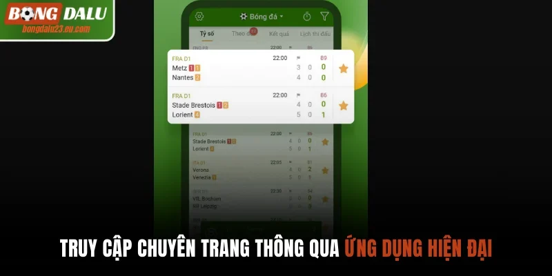 Truy cập chuyên trang thông qua ứng dụng hiện đại